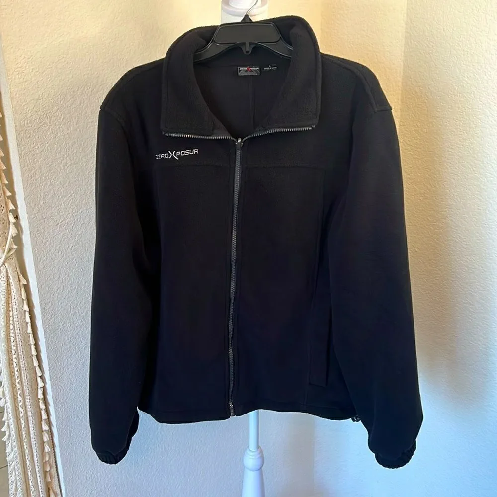 Men's ZeroXposur Black Zipper Front Long Sleeve Jacket ~ Size Large